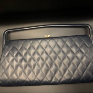 Elegant, Sleek Designed Navy Quilted Handbag